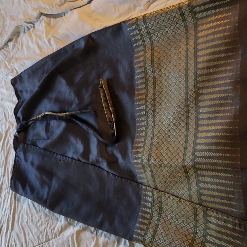 Silk wrap skirt full length